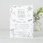 Invitation Fête des mariées d'illustrations de Doodle de plag (Debout devant)