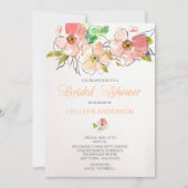 Invitation Fête des mariées d'impression florale a (Devant)