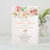 Invitation Fête des mariées d'impression florale a (Debout devant)