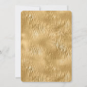 Invitation Fête des mariées d'impression Gold Glitz Zebra (Dos)