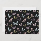 Invitation Fête des mariées d'impression moderne Black Pastel (Dos)