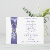 Invitation Fête des mariées d'infini d'argent bleu violet (Debout devant)