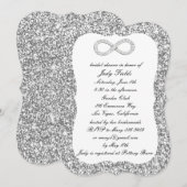 Invitation Fête des mariées d'infini diamant Parties scintill (Devant / Derrière)