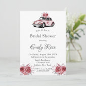 Invitation Fête des mariées d'oleander rose Rose (Debout devant)