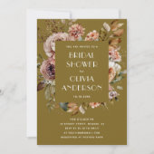 Invitation Fête des mariées d'olivier doré | Jardin boho rust (Devant)