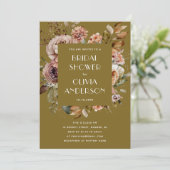 Invitation Fête des mariées d'olivier doré | Jardin boho rust (Debout devant)
