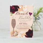 Invitation Fête des mariées d'or Brunch & Bubbly Champagne Pe (Debout devant)