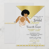 Invitation Fête des mariées d'or des femmes afro-américaines (Devant / Derrière)
