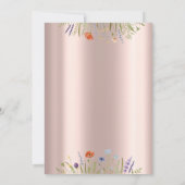 Invitation Fête des mariées d'or Rose fleur sauvage Meadow (Dos)