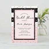 Invitation Fête des mariées d'or Rose noir rose (Debout devant)