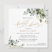 Invitation Fête des mariées d'or simple Eucalyptus Green (Devant)