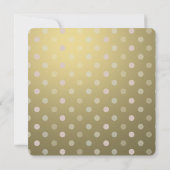 Invitation Fête des mariées dorée et blanche à pointes polka (Dos)