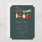 Invitation Fête des mariées d'ornement Vintage hiver (Devant)