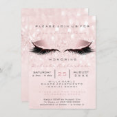 Invitation Fête des mariées Douce 16e maquillage oculaire ros (Devant / Derrière)