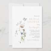 Invitation Fête des mariées Douce Fleur sauvage Dainty (Devant)