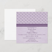 Invitation Fête des mariées Dramatique Violet Dama (Devant / Derrière)