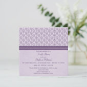 Invitation Fête des mariées Dramatique Violet Dama (Debout devant)