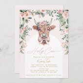 Invitation Fête des mariées du Boho de vache de la vache High (Devant / Derrière)
