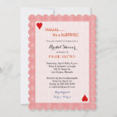 Invitation Fête des mariées du casino King & Queen of Hearts (Dos)