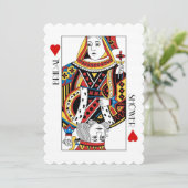 Invitation Fête des mariées du casino King & Queen of Hearts (Debout devant)