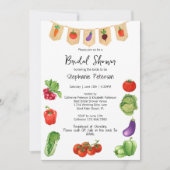 Invitation Fête des mariées du code QR des Légumes du marché  (Devant)