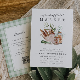 Invitation Fête des mariées du code QR pour le marché agricol