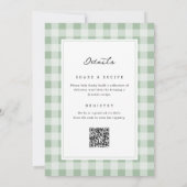 Invitation Fête des mariées du code QR pour le marché agricol (Dos)