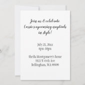 Invitation Fête des mariées du crâne de l'île Boho (Dos)