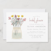 Invitation Fête des mariées du Fleur sauvage rustique Mason J (Devant)