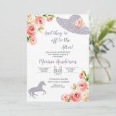 Invitation Fête des mariées du Kentucky Derby rose et argent (Debout devant)