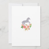 Invitation Fête des mariées du Kentucky Derby rose et argent (Dos)