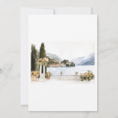 Invitation Fête des mariées du lac de Côme en Italie (Dos)