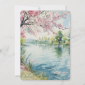 Invitation Fête des mariées du lac des Cygnes romantiques (Dos)