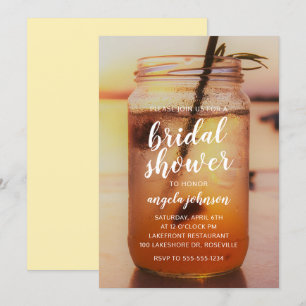 Invitation Fête des mariées du lac Serene et de Mason Jar