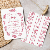 Invitation Fête des mariées du marché des fermiers à dessin b