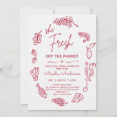 Invitation Fête des mariées du marché des fermiers à dessin b (Devant)