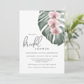 Invitation Fête des mariées du paradis tropical des orchidées (Debout devant)