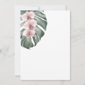 Invitation Fête des mariées du paradis tropical des orchidées (Dos)