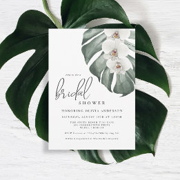 Invitation Fête des mariées du paradis tropical des Orchidées