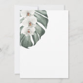 Invitation Fête des mariées du paradis tropical des Orchidées (Dos)