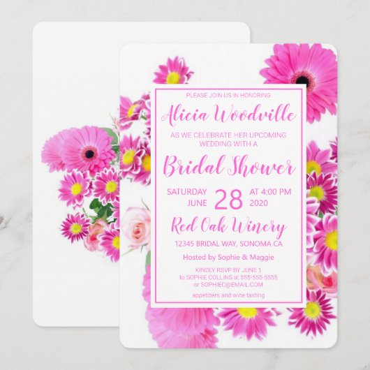 Invitation Fête des mariées du printemps (Devant / Derrière)