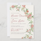 Invitation Fête des mariées du Rose fleur sauvage Spring Garl (Devant)