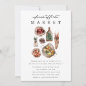 Invitation Fête des mariées du thème du marché agricole (Devant)