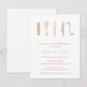 Invitation Fête des mariées d'ustensiles de Cuisine de cuisin (Devant / Derrière)