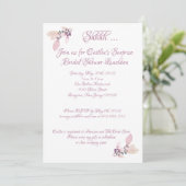 Invitation Fête des mariées, Dusty Rose aquarelle (Debout devant)