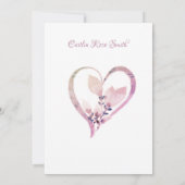 Invitation Fête des mariées, Dusty Rose aquarelle (Dos)