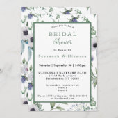 Invitation Fête des mariées écossaise des fleurs alpines blan (Devant / Derrière)