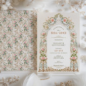 Invitation Fête des mariées Élégance victorienne