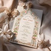 Invitation Fête des mariées Élégance victorienne