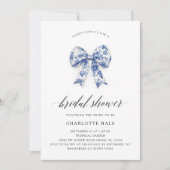 Invitation Fête des mariées Elegant Bow (Devant)